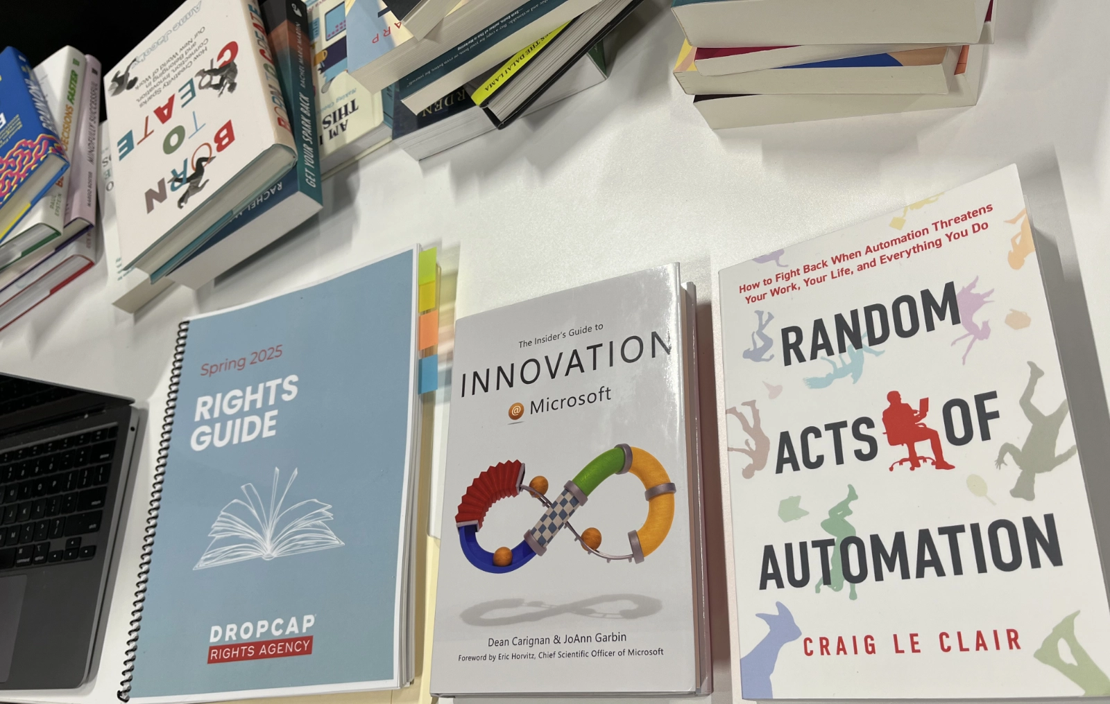 Publishing team evaluating book acquisition opportunities